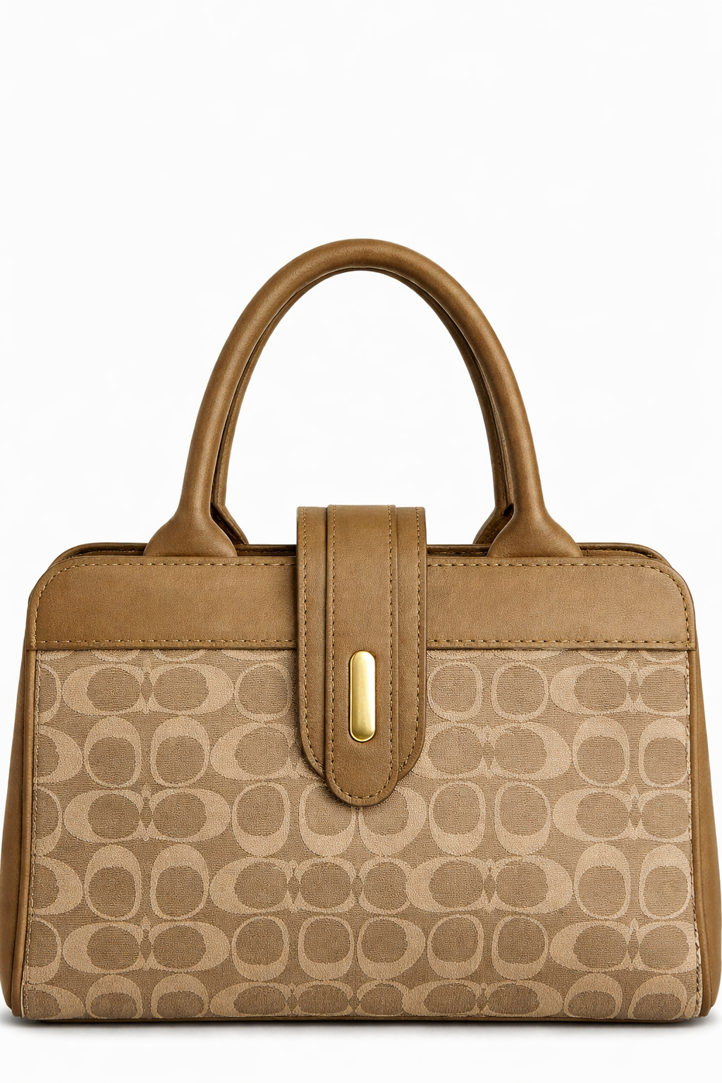 ARIA TAN MONOGRAM HANDBAG