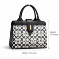 ARIA BLACK & WHITE MONOGRAM HANDBAG
