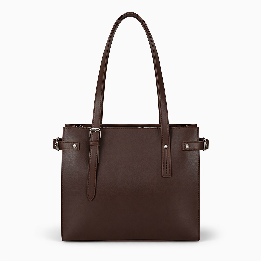 VERA DEEP BROWN TOTE BAG