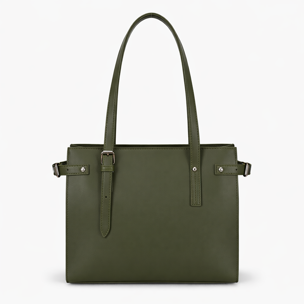 VERA OLIVE GREEN TOTE BAG
